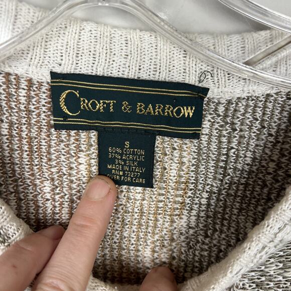 Vintage Croft & Barrow Men’s Small Crew Neck Sweater Size And 90s Geometric - Picture 5 of 6